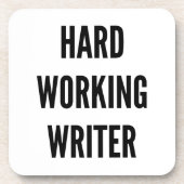 fleißiger Autor Untersetzer (Vorderseite)