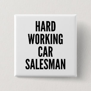 fleißiger Autoverkäufer Button