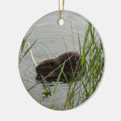 Fleißiger Biber Keramik Ornament (Links)