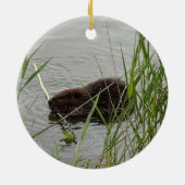 Fleißiger Biber Keramik Ornament (Hinten)