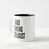 fleißiger Histologe Zweifarbige Tasse (Vorderseite Links)