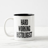 fleißiger Histologe Zweifarbige Tasse (Links)