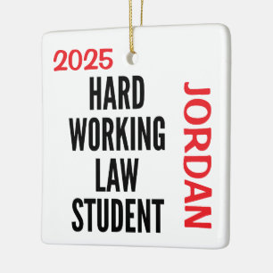 Fleißiger Jurastudent INDIVIDUELL Keramikornament