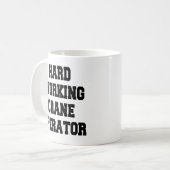 Fleißiger Kranführer Kaffeetasse (Vorderseite Links)