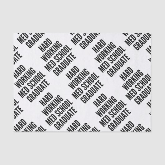 fleißiger Med School Graduate Seidenpapier (Vorderseite)