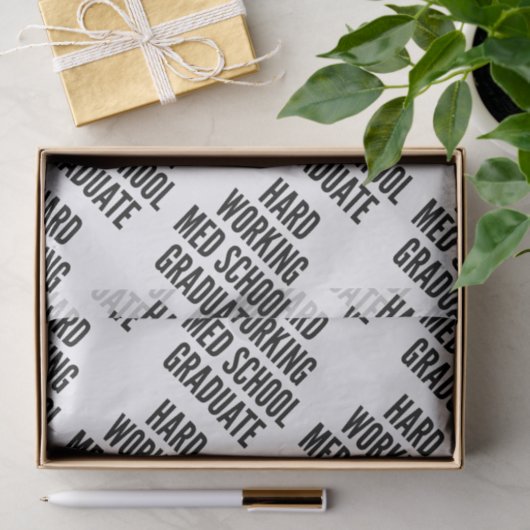 fleißiger Med School Graduate Seidenpapier (Geschenk)