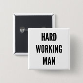 fleißiger Mensch Button (Vorne & Hinten)