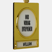 fleißiger Unternehmer Banner-Ornament Gold (Rechts)