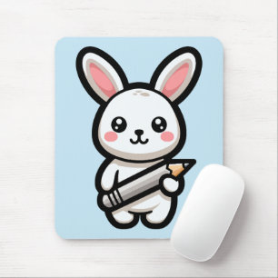 Fleißiges Kawaii-Kaninchen Mousepad