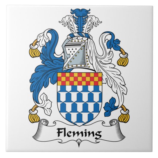 Fleming Familienwappen Fliese (Vorderseite)