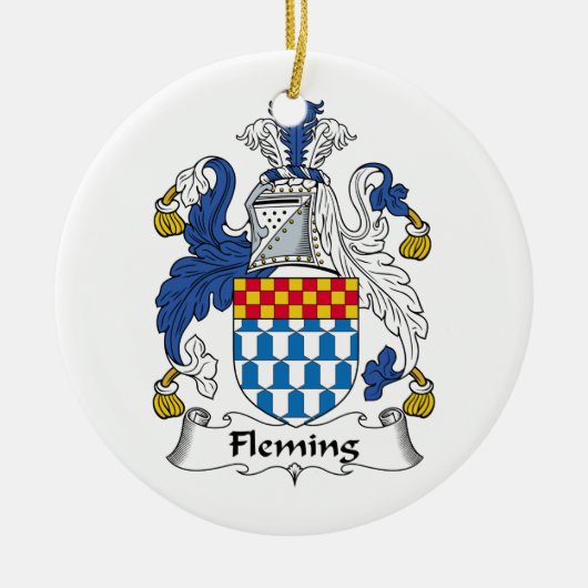 Fleming Familienwappen Keramikornament (Vorne)