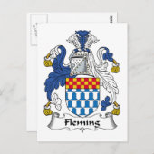 Fleming-Familienwappen Postkarte (Vorne/Hinten)