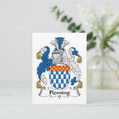 Fleming-Familienwappen Postkarte (Stehend Vorderseite)