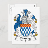 Fleming-Familienwappen Postkarte (Vorne/Hinten)