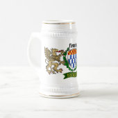 Fleming Irish Shield Beer Stein Bierglas (Vorderseite Links)