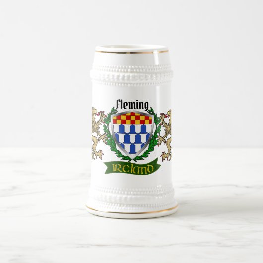 Fleming Irish Shield Beer Stein Bierglas (Mittel)