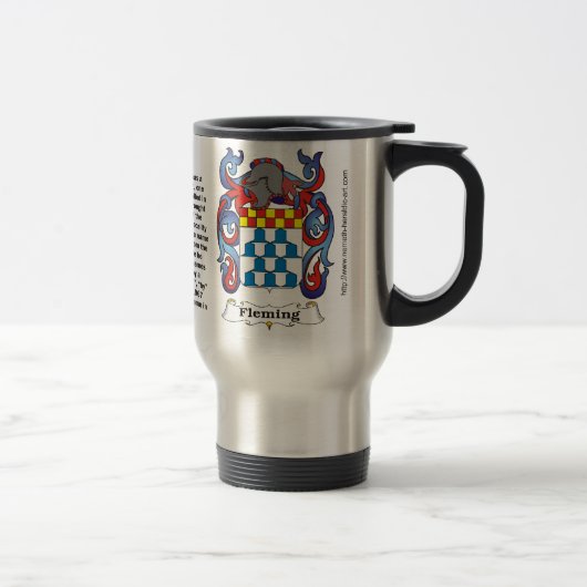 Fleming Wappen auf einer Reise-Tasse Reisebecher (Rechts)