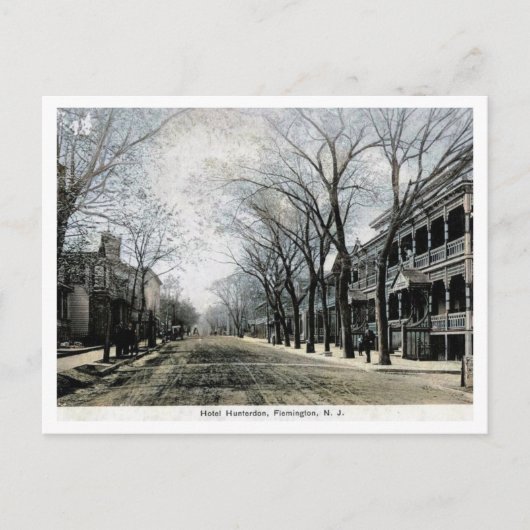 Flemington NJ Hotel Hunterdon 1910s Postkarte (Vorderseite)