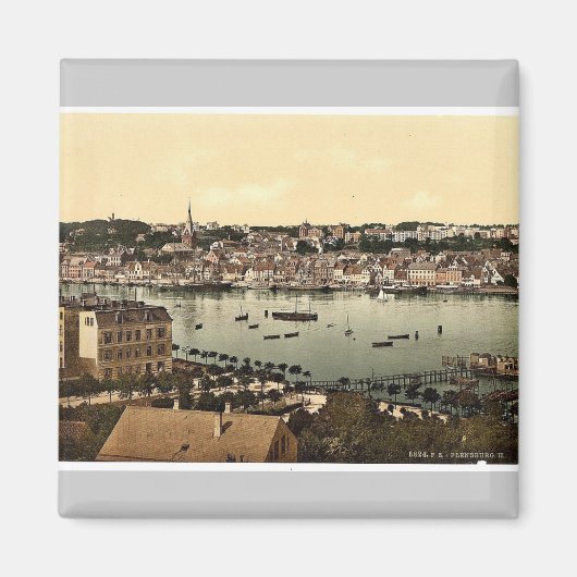 Flensburg, Ansicht aus Ballastberg, II, Schleswig- Magnet (Vorne)