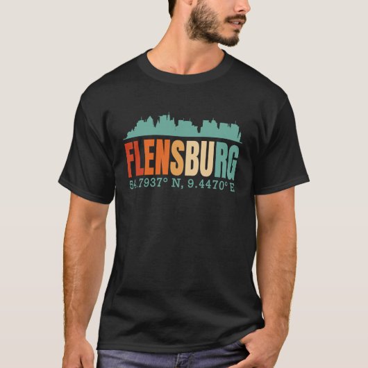 Flensburg Skyline T-Shirt (Vorderseite)