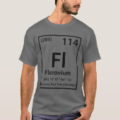 Flerovium-Element (schwarz) T-Shirt (Vorderseite)