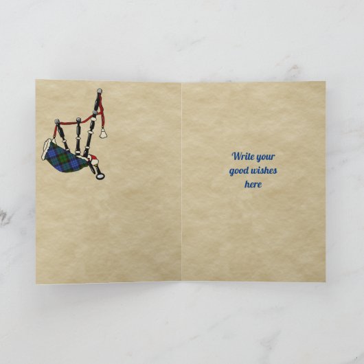 Fletcher Abzeichen & Tartan Personalisierte Karte (Innenseite)