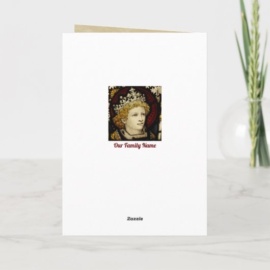 Fletcher Abzeichen & Tartan Personalisierte Weihna Karte (Rückseite)