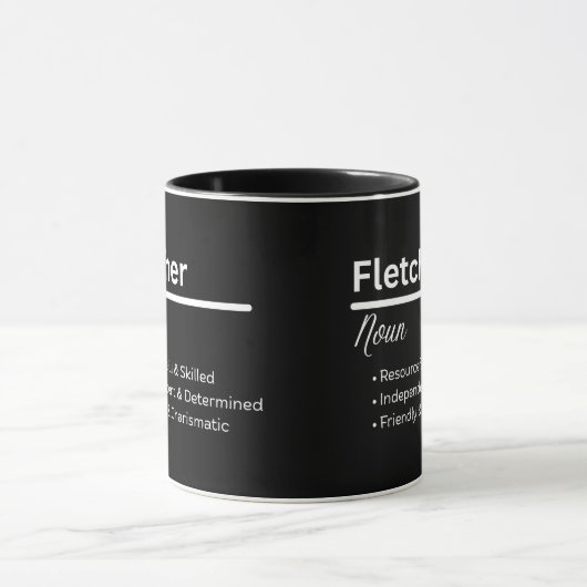 Fletcher Boy Name Definition Personalized Mug Tasse (Zentrum)