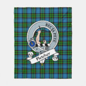 Fletcher Clan Abzeichen Tartan Kariert Fleecedecke (Vorderseite)