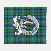 Fletcher Clan Abzeichen Tartan Kariert Fleecedecke (Vorderseite (Horizontal))