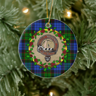 Fletcher Clan Abzeichen & Tartan Personalisierte W Keramik Ornament