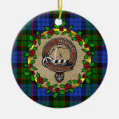 Fletcher Clan Abzeichen & Tartan Personalisierte W Keramik Ornament (Vorne)