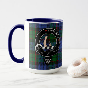 Fletcher Clan Abzeichen & Wrap Rund Tartan Tasse
