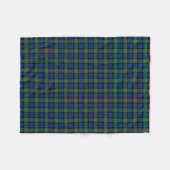 Fletcher Clan Bright Blue und Green Tartan Fleecedecke (Vorderseite (Horizontal))