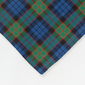 Fletcher Clan Bright Blue und Green Tartan Fleecedecke (Ecke)