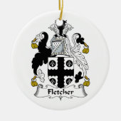 Fletcher Familienwappen Keramik Ornament (Vorne)