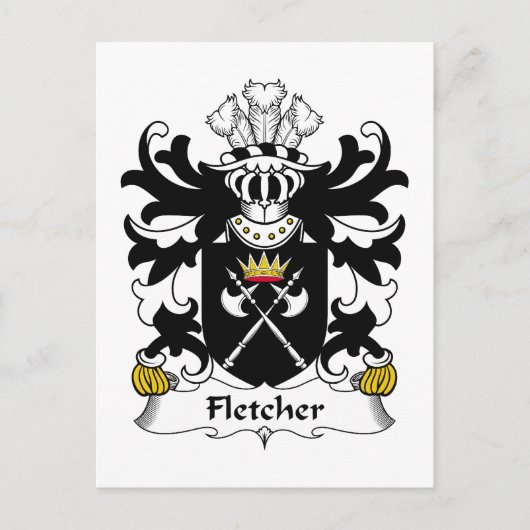 Fletcher-Familienwappen Postkarte (Vorderseite)
