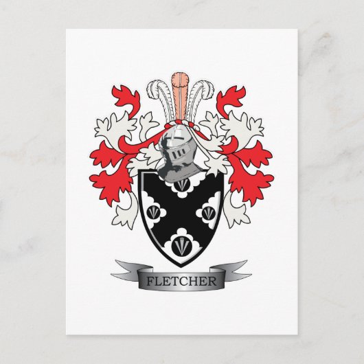 Fletcher-Familienwappen-Wappen Postkarte (Vorderseite)