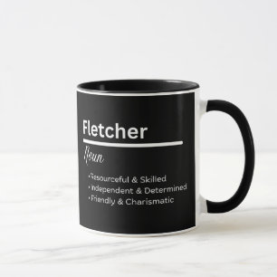 Fletcher Jungenname Definition Personalisierter Be Tasse