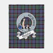 Fletcher Modern Clan Abzeichen Tartan Kariert Fleecedecke (Vorderseite)