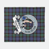 Fletcher Modern Clan Abzeichen Tartan Kariert Fleecedecke (Vorderseite (Horizontal))