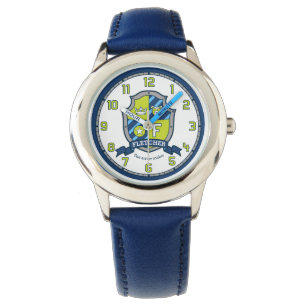 Fletcher NamensWappen-Bärnblau des Armbanduhr