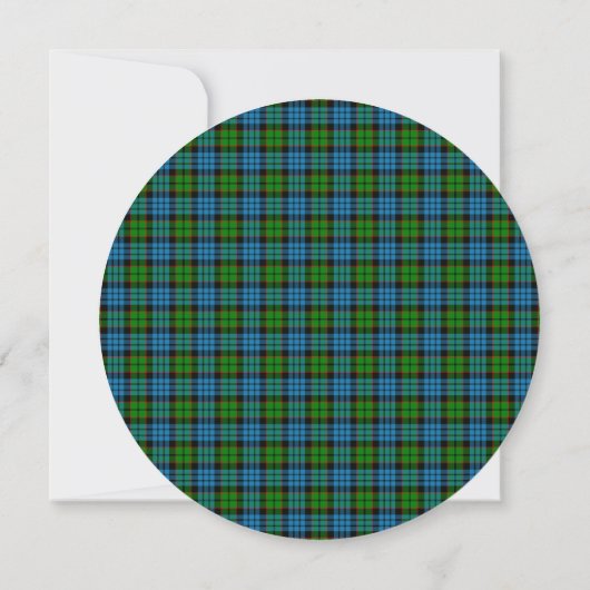 Fletcher Scottish Wedding Round Einladung (Rückseite)