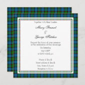 Fletcher Scottish Wedding Square Einladung (Vorne/Hinten)