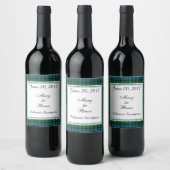 Fletcher Scottish Wedding Wine Label Weinetikett (Flaschen)