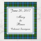 Fletcher Scottish Wedding Wine Label Weinetikett (Einzelnes Label)