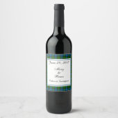 Fletcher Scottish Wedding Wine Label Weinetikett (Vorderseite)