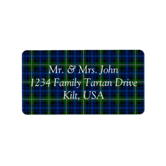 Fletcher Tartan Label Adressaufkleber