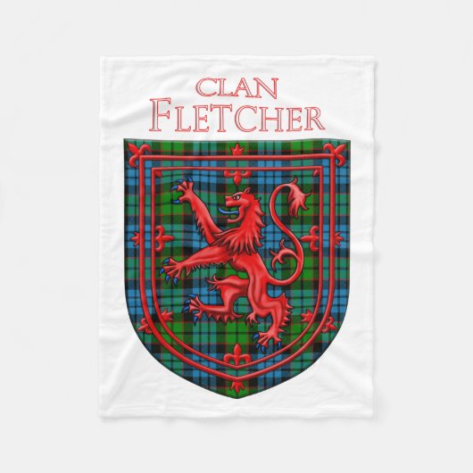 Fletcher Tartan Scottish Kariert Lion Rampant Fleecedecke (Vorderseite)