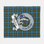 Fletcher von Dunan Clan Abzeichen Tartan Kariert Fleecedecke (Vorderseite (Horizontal))